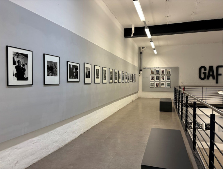 Fotogalerie in einer Ausstellung, Bilder nobilis, moderne Kunst an der Wand
