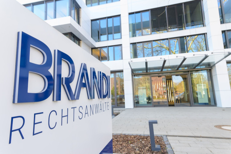 Eingangsbereich der Kanzlei BRANDI Rechtsanwälte in Steinfurt