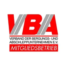 Logo des Verbandes der Bergungs- und Abschleppunternehmen e.V. (VBA) Mitgliedsbetrieb