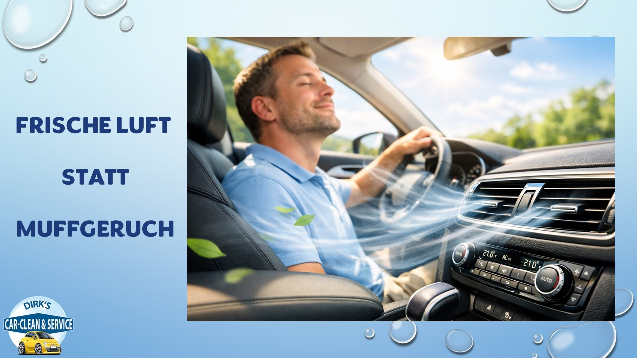 Frische Luft im Innenraum eines Autos mit moderner Klimaanlage und Luftzirkulation