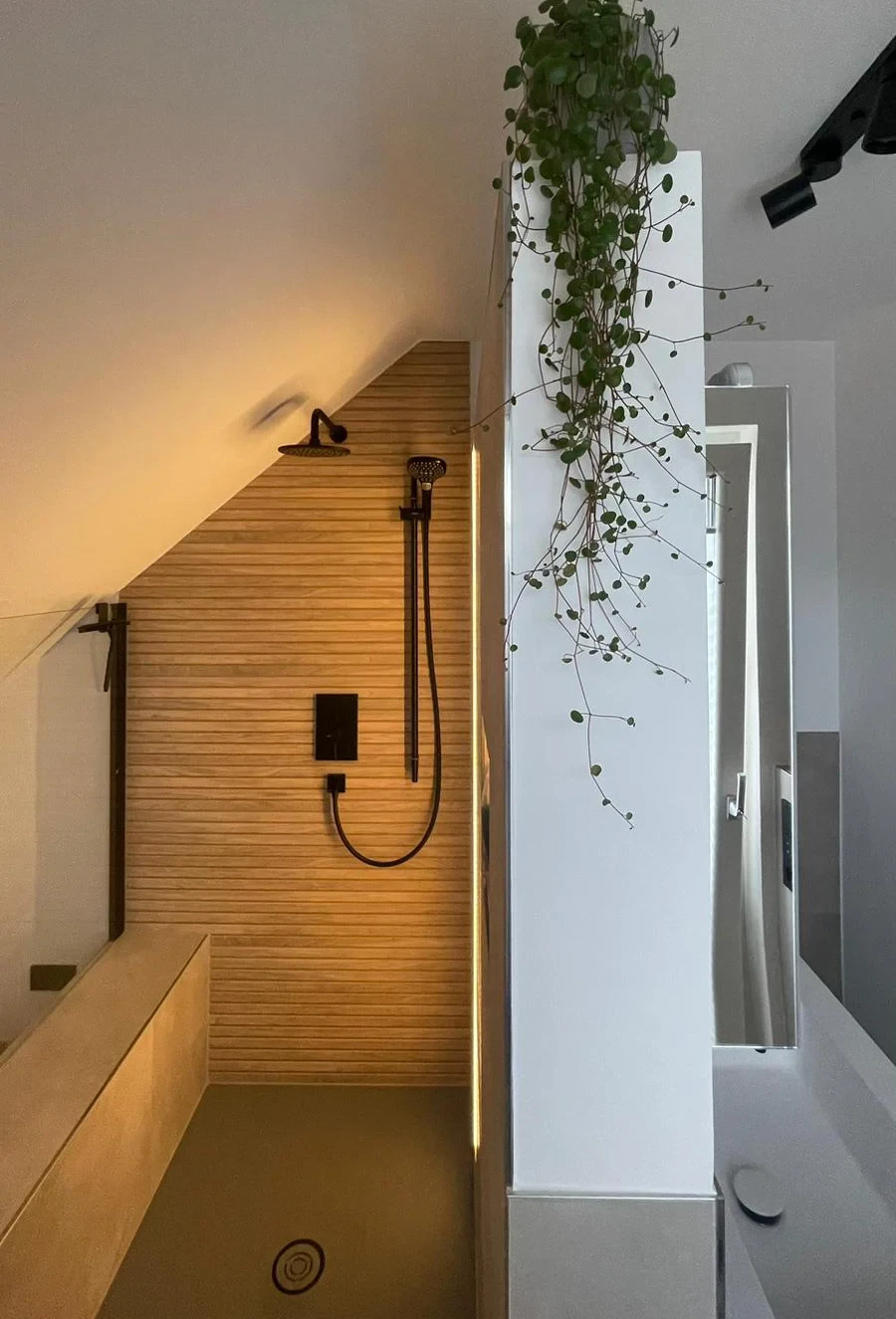 Modernes Badezimmer mit perfekter Badsanierung und stilvoller Dusche auf der Startseite