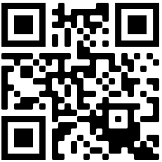 Schwarz-Weiß QR-Code auf weißem Hintergrund