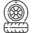 Symbol eines Reifens mit Profil