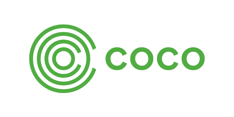 Logo von Coco in grüner Schrift