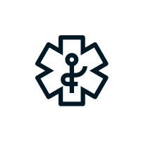 Medizinisches Symbol Ikone mit Äskulapstab