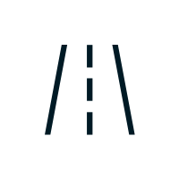 Straßen Symbol Icon mit gestrichelter Linie