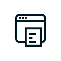Symbol eines Browserfensters