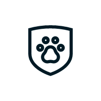 Pfotenabdruck Schutzschild Icon