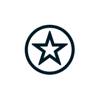Stern Symbol Icon in einem Kreis