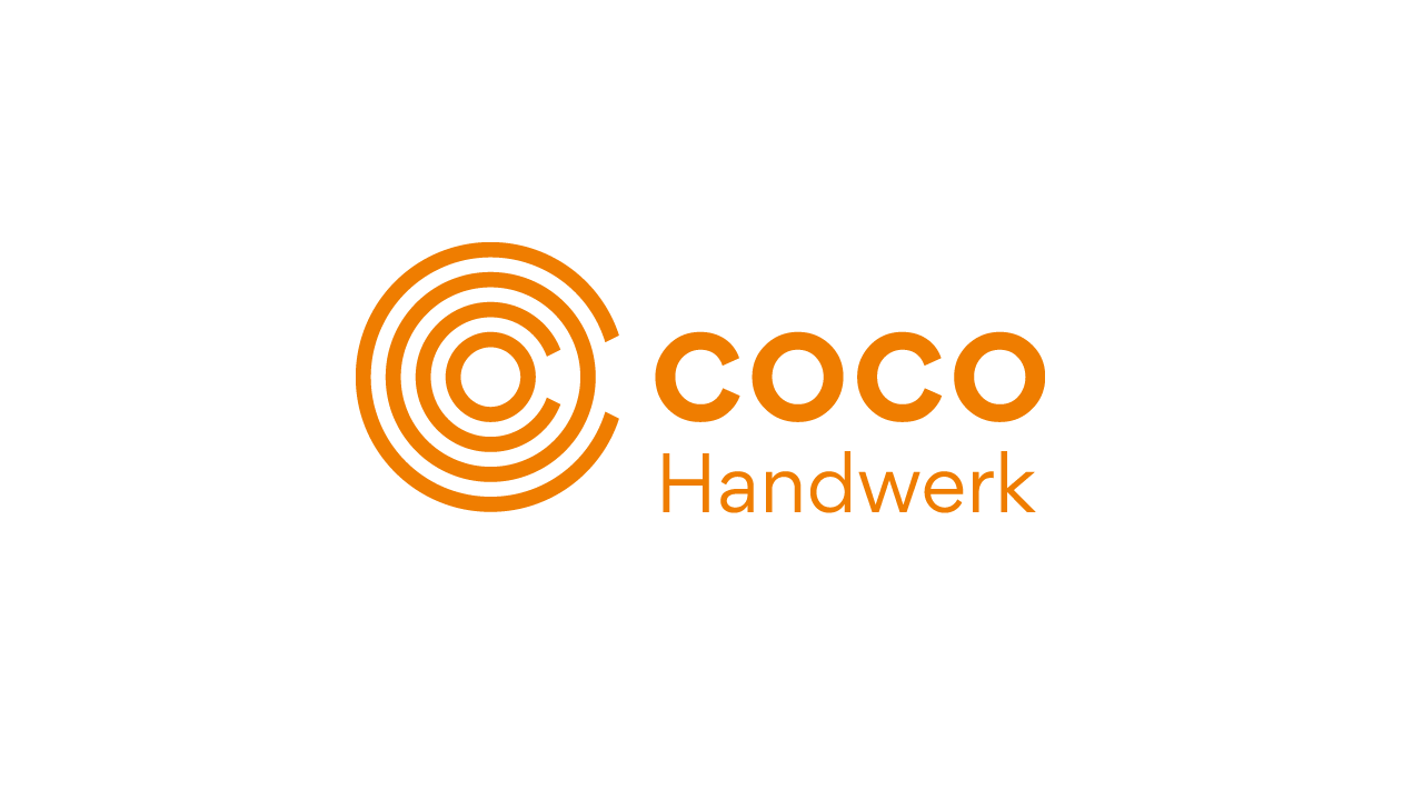 Logo von COCO Handwerk in Orange auf weißem Hintergrund