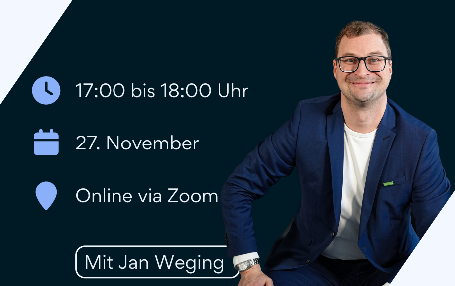 Jan Weging Webinar Header – Online Event am 27. November via Zoom