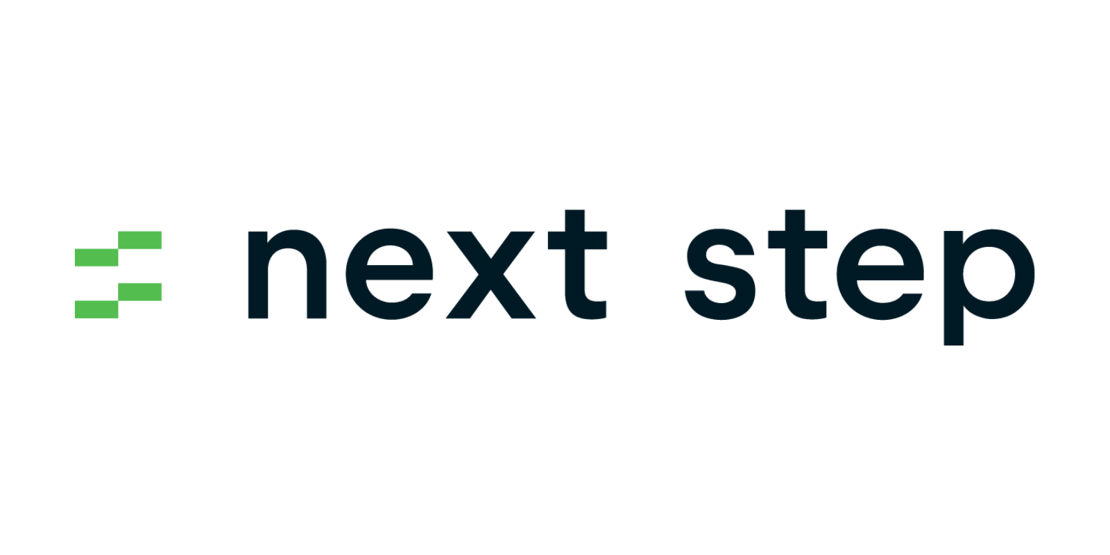 Minimalistisches Design mit dem Schriftzug 'next st' auf weißem Hintergrund