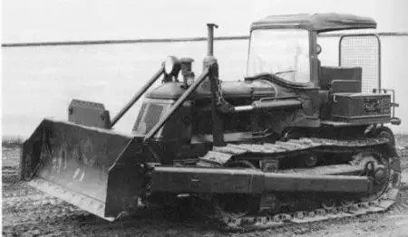 Historische Wesseler Planierraupe Bulldozer in Schwarz-Weiß