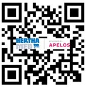 QR-Code mit HerthaMed und Apelos Logo