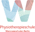 Logo der Physiotherapieschule Wannsee-Schulen Berlin, farbiges WSS-Design