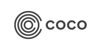 COCO Logo – Schwarzes Markenzeichen auf transparentem Hintergrund COCO Logo in Schwarz auf transparentem Hintergrund