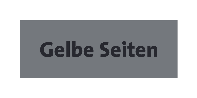 Gelbe Seiten Logo Logo von Gelbe Seiten auf grauem Hintergrund