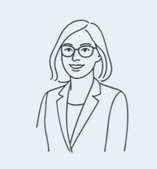 Scribble einer Frau im Business-Outfit als Strichzeichnung