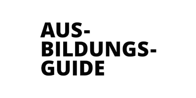Logo Ausbildungsguide in schwarzer Schrift auf transparentem Hintergrund