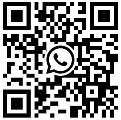 QR-Code mit WhatsApp-Logo zum schnellen Zugriff auf WhatsApp