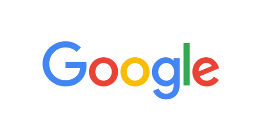 Google Logo in RGB-Farben, kleine Version, auf weißem Hintergrund