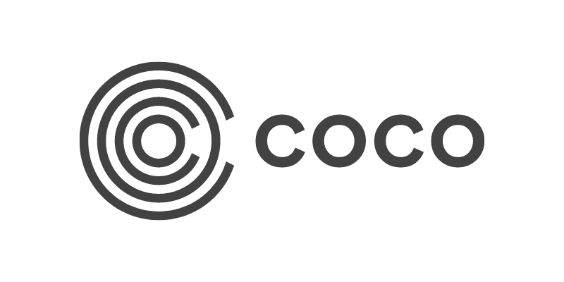 Logo von COCO in schwarz auf weißem Hintergrund