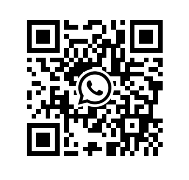 QR-Code für WhatsApp und Microsoft Teams Integration QR-Code mit WhatsApp-Logo, möglicherweise für Microsoft Teams Integration