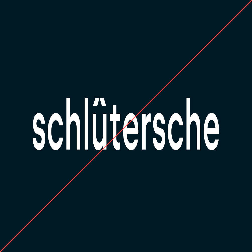 Falsche Schreibweise des Schl