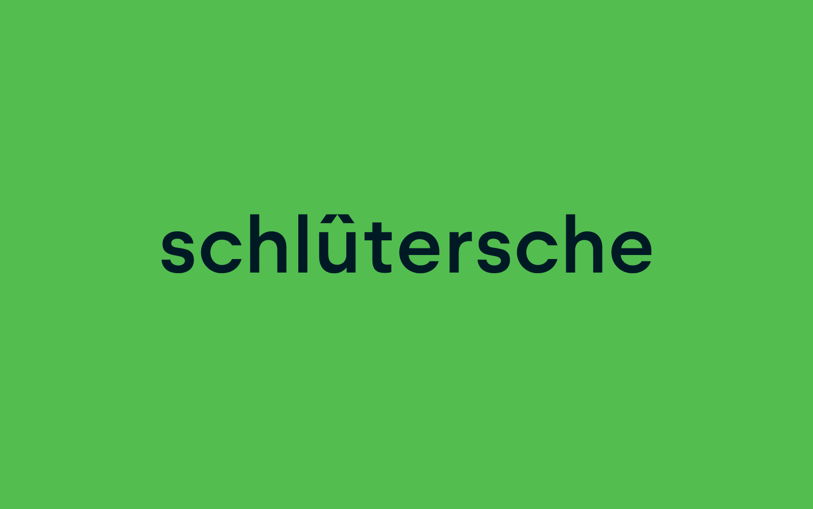 Schlütersche Logo auf grünem Hintergrund