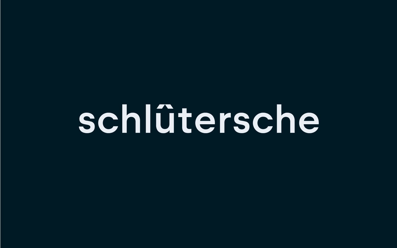 Schlütersche Logo mit Tagline – Markenlogo auf dunklem Hintergrund