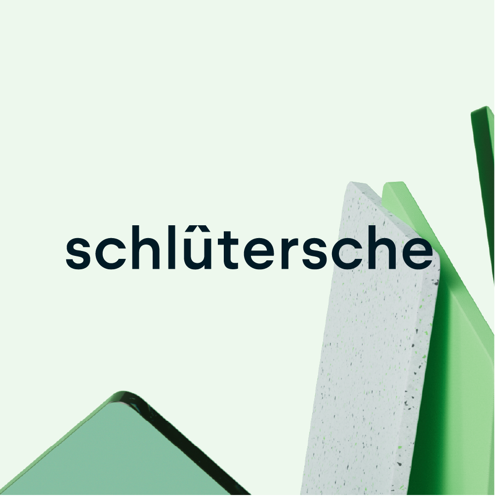 Schlütersche Logo auf grünem Hintergrund