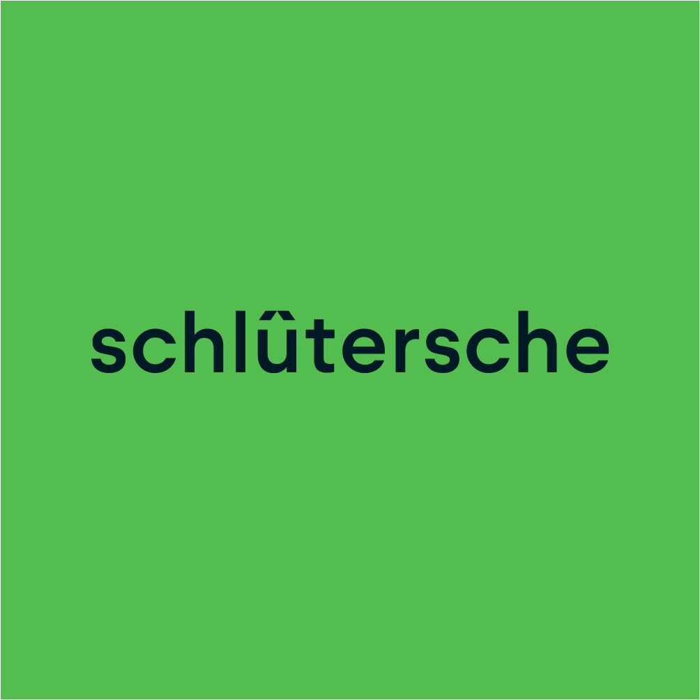 Schlütersche Logo auf grünem Hintergrund