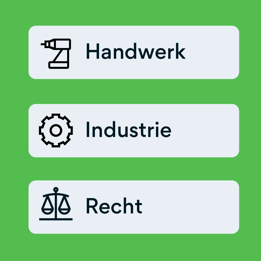 Icons-Anwendung für Handwerk, Industrie und Recht – Formensprache Beispiel