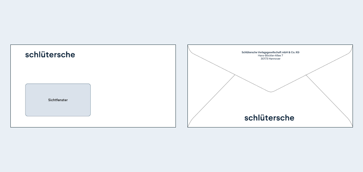 Briefumschlag mit der Aufschrift Schlütersche Verlagsgesellschaft, Gruppe 456