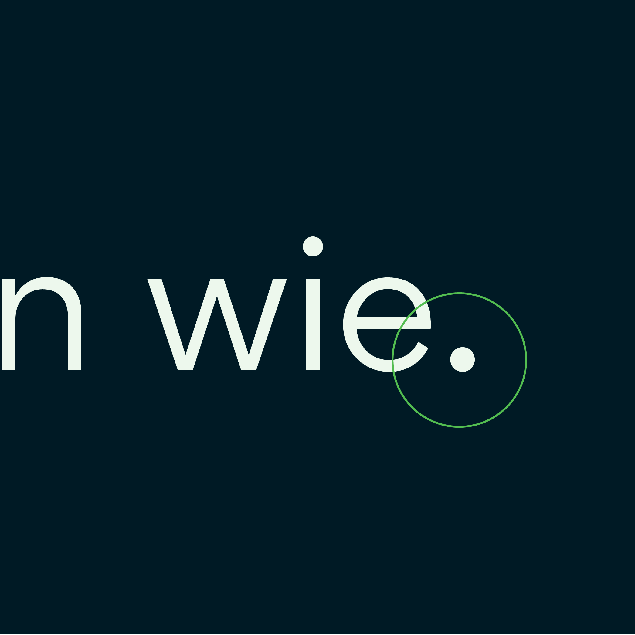 Ausschnitt des Schriftzugs mit dem Wort 'wie.' aus dem SC Brandbase Claim, Fokus auf Schreibweise und Typografie