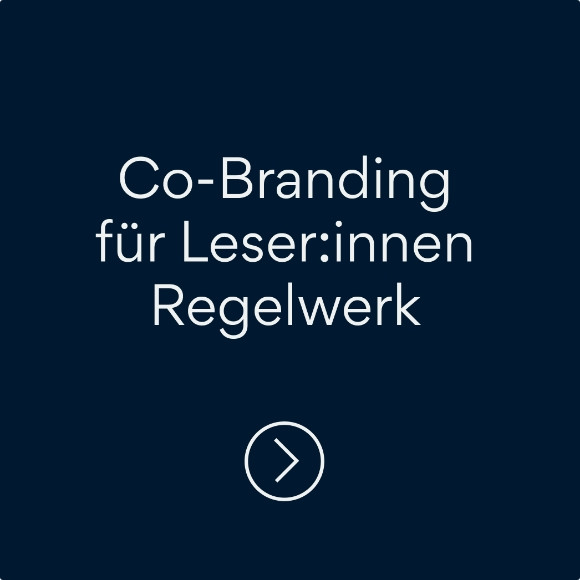 Co-Branding Regelwerk für Leser:innen – Beispiel aus der Medienmarken Farbwelt