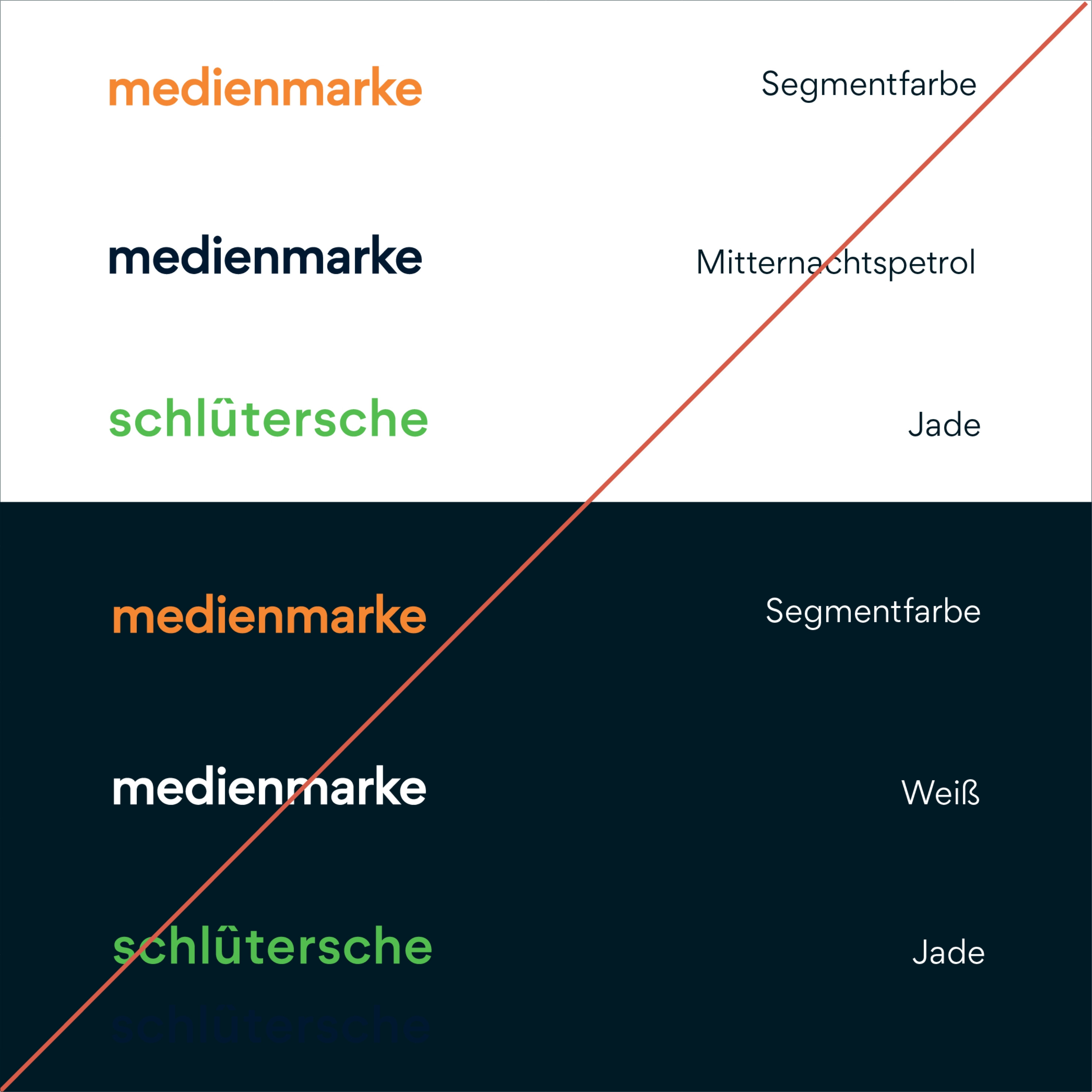 Co-Branding Beispiel mit medienmarke und schlütersche, Positionierung und Farbkonzepte für Endkunden