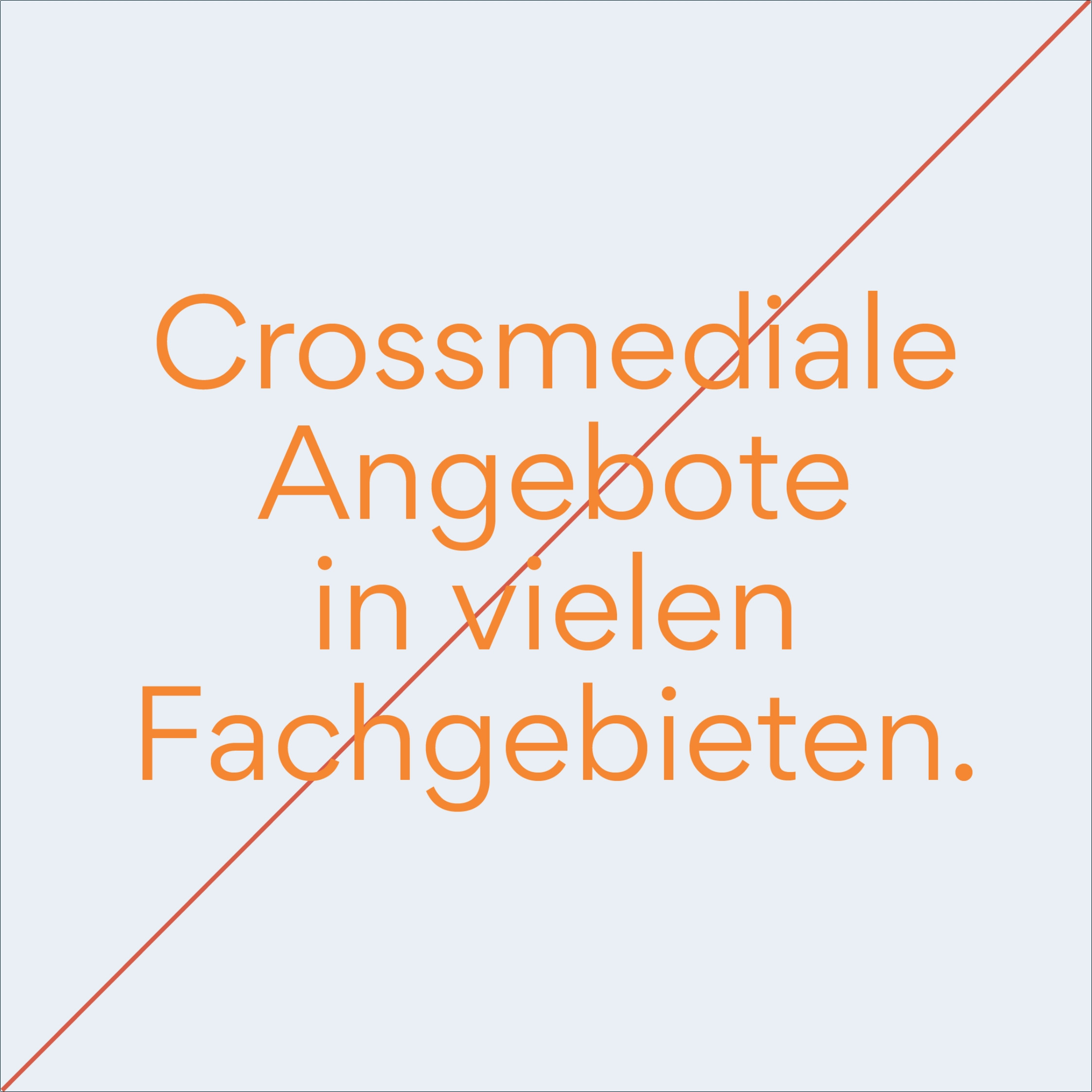 Co-Branding Beispiel für Endkunde mit farbigem Text: Crossmediale Angebote in vielen Fachgebieten