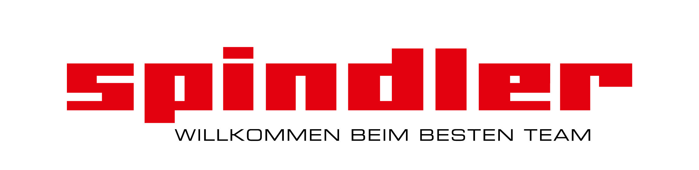 Spindler Claim Logo in Rot – Firmenlogo Teilansicht Spindler Claim Logo in Rot, Teilansicht mit Schriftzug