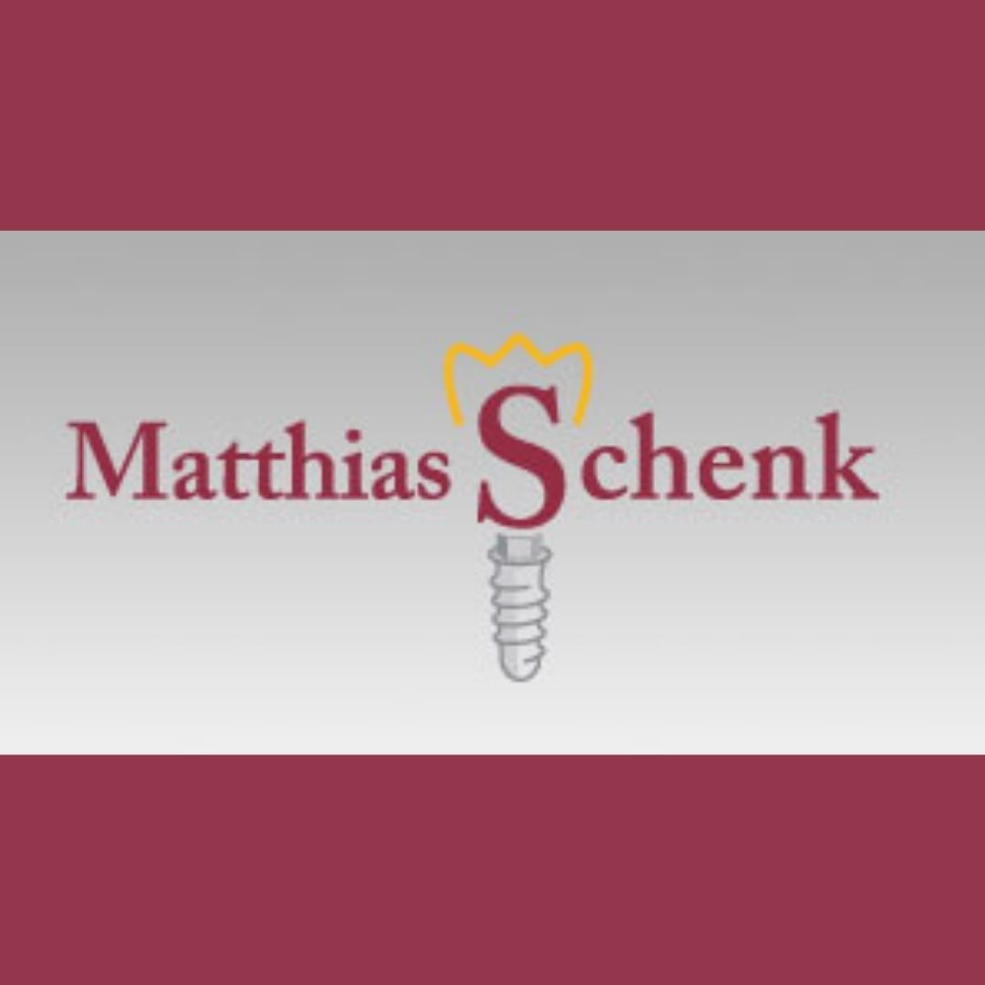 Logo von Matthias Schenk mit Zahnimplantat und Krone