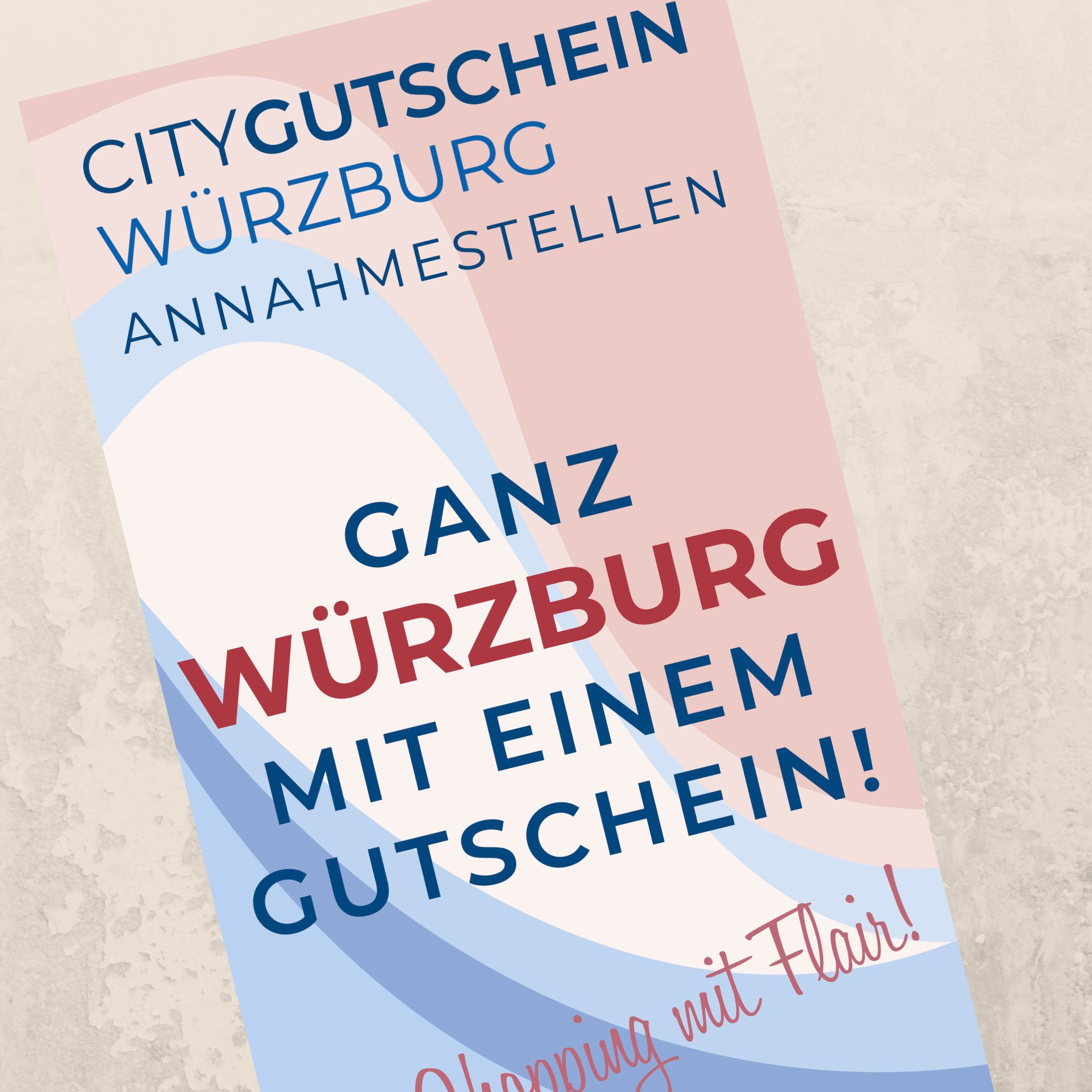 CityGutschein Würzburg Annahmestellen 2026 – Flyer für Gutschein-Akzeptanzstellen in Würzburg
