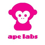Logo von ape labs in Pink mit stilisiertem Affenkopf