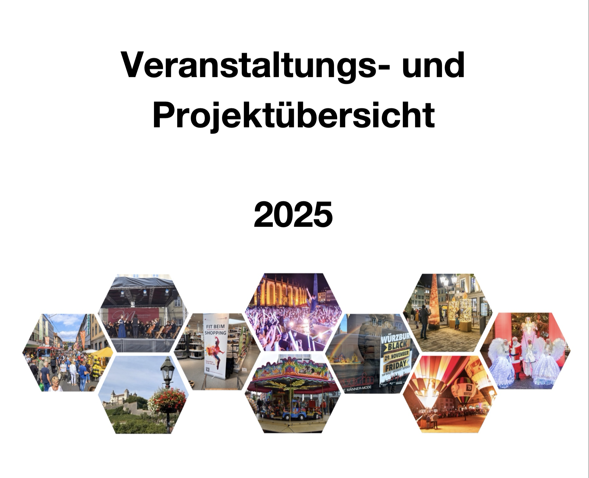 Veranstaltungs- und Projektübersicht 2025 mit Bildern von Events und Projekten