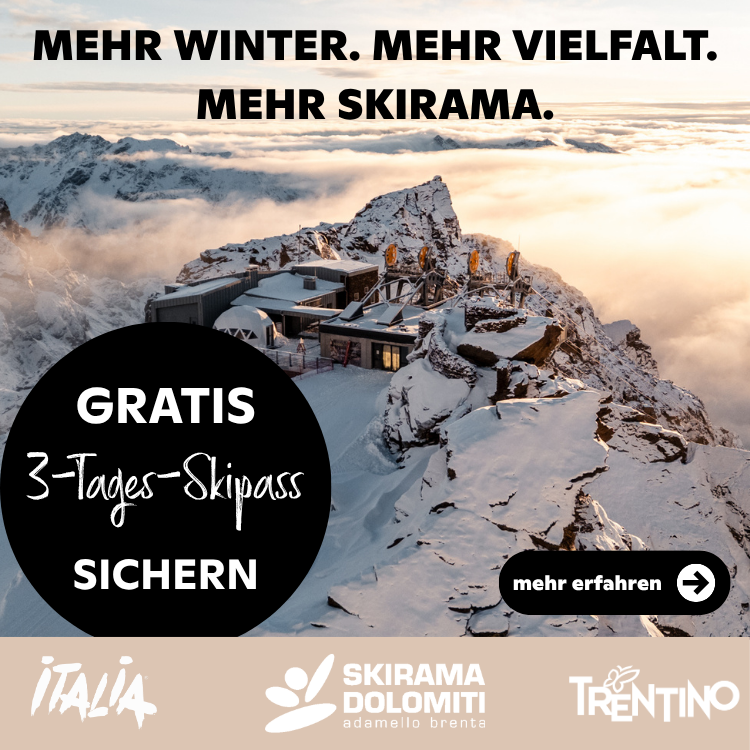 Winterlandschaft in Skirama Dolomiti Adamello Brenta mit Gratis 3-Tages-Skipass Angebot, Italien, Trentino
