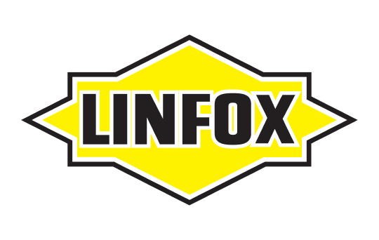 Coca-Cola Logo auf gelbem Hintergrund mit Linfox Schriftzug