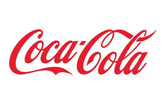 Coca-Cola Logo in Rot auf transparentem Hintergrund