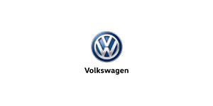 Volkswagen Logo (VW) auf weißem Hintergrund