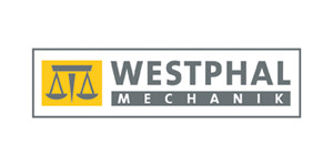 Westphal Mechanik Logo mit Waage-Symbol