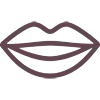 Icon für myofunktionelle Therapie mit stilisierter Mundgrafik