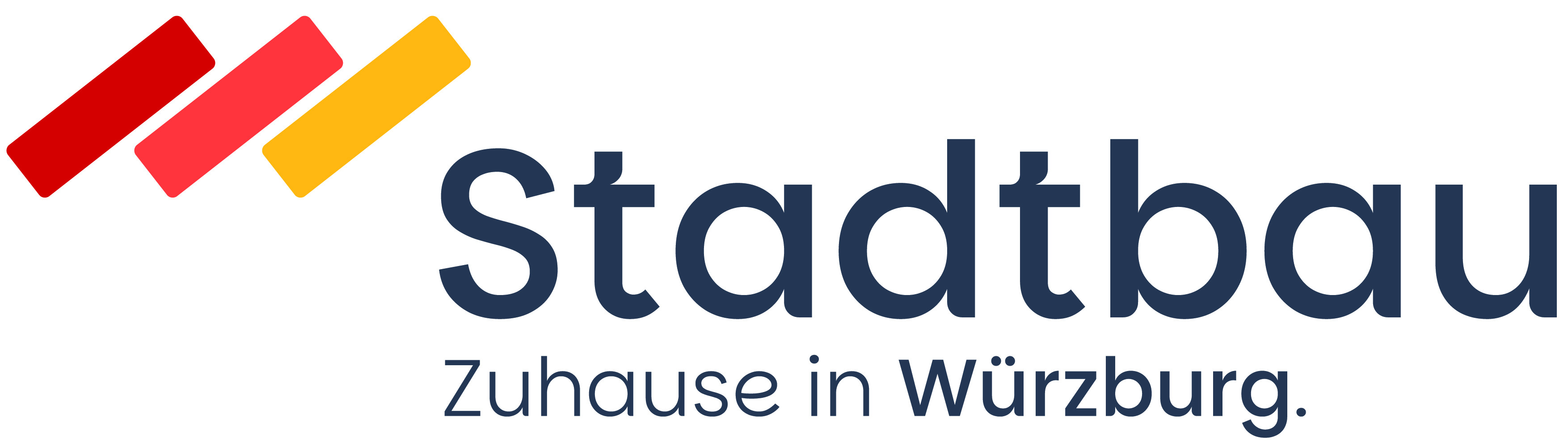Stadtbau Logo mit Slogan – Zuhause in Würzburg